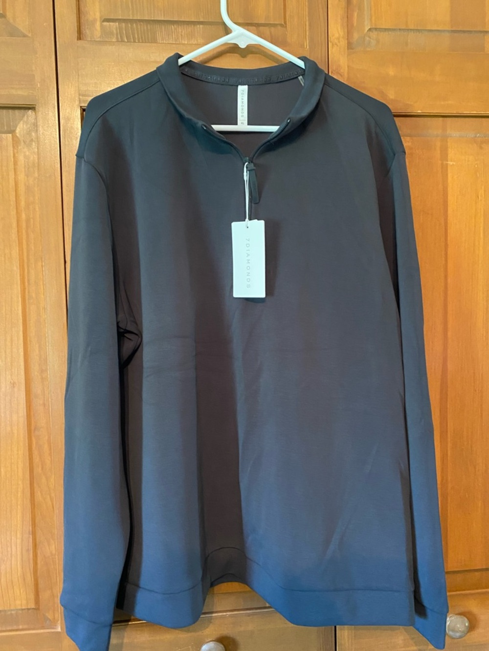 7 Diamonds Charcoal Gray Quarter-Zip Pullover NWT